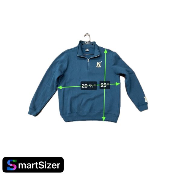 Top Of The World Navy Pullover 1/4 Zip Sweatshirt Sz Large - Picture 9 of 9